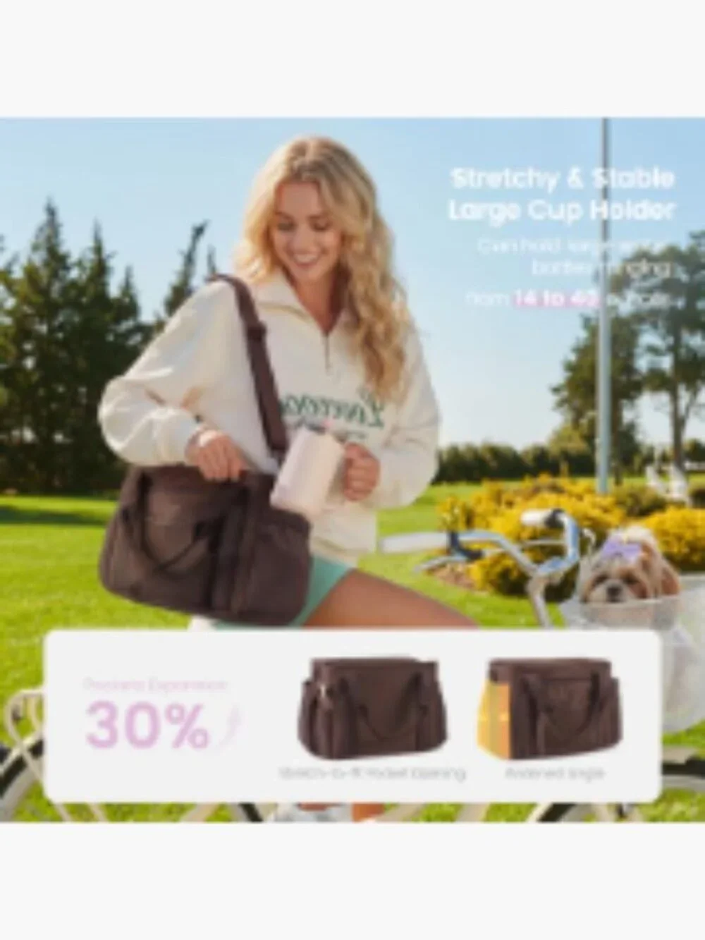 Insulated Lunch Tote Bag with Detachable Bow, Leakproof Cooler for Work,